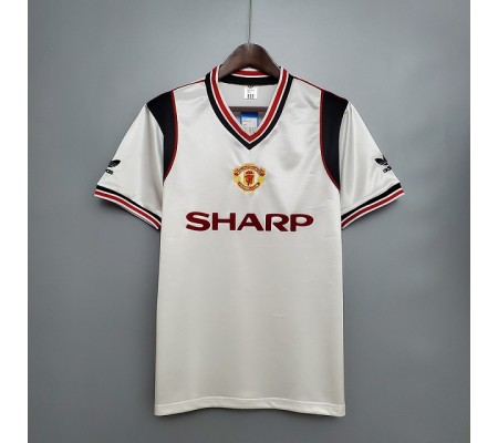 Manchester United 84/86 Away White Soccer Jersey